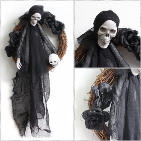 Halloween white ghost door hanging ghost festival horror party garland hanging decoration haunted house decoration props