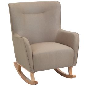 Modern Rocking Chair Sofa Armchair Modern Accent Chair, Greige