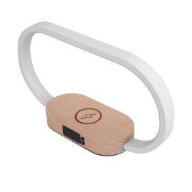 Bedside Table Lamp Touch Control Lamp With Clock Wireless Charging LED Desk Lamp Dimmable Nightstand Reading Lamp (Option: TableLamp)