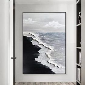 Handmade Modern Ocean Wave Oil Painting On Canvas Abstract Oil Painting Hand Painted Large Wall Art For Home Decor (style: 01, size: 120x160cm)